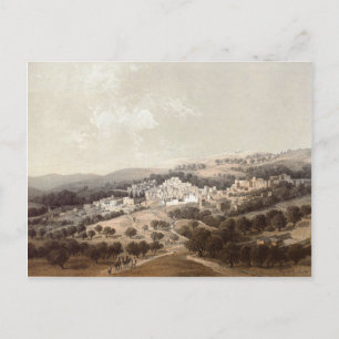 Een uitzicht Nazareth, in de heilige grond Briefkaart