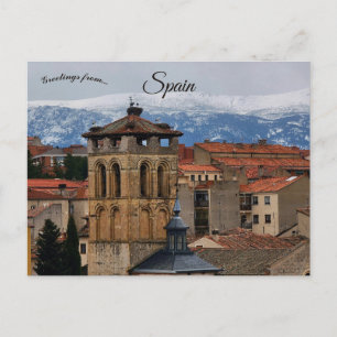 Een uitzicht op de oude stad Segovia Spanje Briefkaart