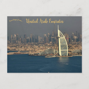 Een uitzicht op Dubai Verenigde Arabische Emiraten Briefkaart