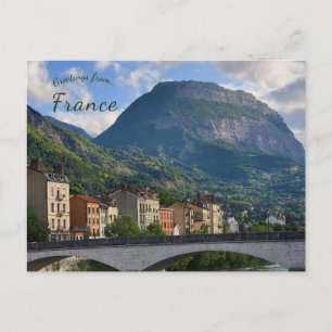 Een uitzicht op Grenoble Frankrijk Briefkaart