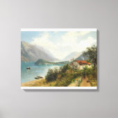 Een uitzicht op het Comomeer Canvas Afdruk (Voorkant)