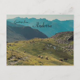 Een uitzicht op Ordino Andorra Briefkaart