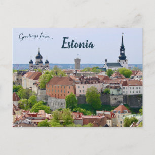 Een uitzicht op Tallinn Estland Briefkaart