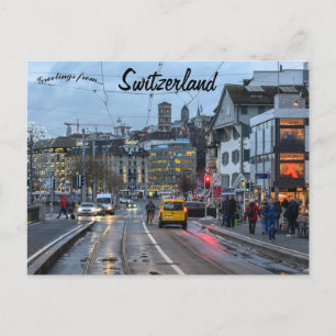 Een uitzicht op Zürich Zwitserland Briefkaart