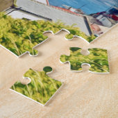 Een uitzicht over de stad Whitby en de haven Legpuzzel (Zijkant)