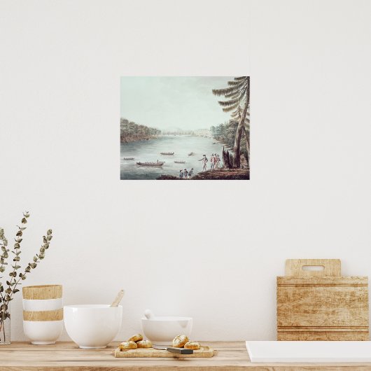 Een Uitzicht Ticonderoga vanaf een punt Poster (Keuken)