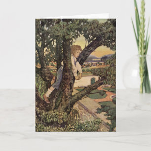 Een Uitzicht uit de bomen van Jessie Willcox Smith Kaart