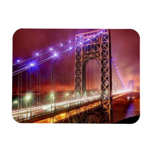 Een uitzicht uit Fort Lee met een winderige regena Magneet (Horizontaal)