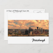 Een Uitzicht uit Mt Washington in Pittsburgh Briefkaart (Voorkant / Achterkant)