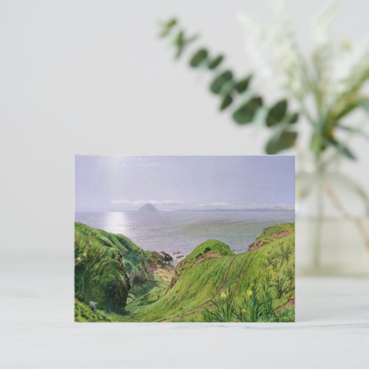 Een Uitzicht van Ailsa Craig en het eiland Arran, Briefkaart (Staand voorkant)