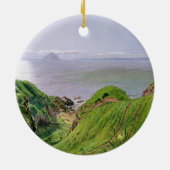 Een Uitzicht van Ailsa Craig en het eiland Arran,  Keramisch Ornament (Achterkant)