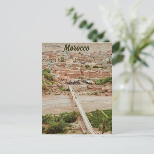 Een Uitzicht van Aït Benhaddou Marokko Briefkaart (Staand voorkant)