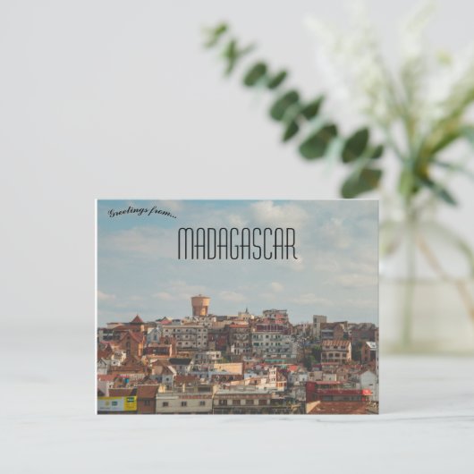 Een Uitzicht van Antananarivo Madagaskar Briefkaart (Staand voorkant)