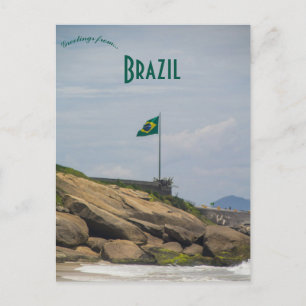 Een Uitzicht van Arpoador in Rio de Janeiro Briefkaart