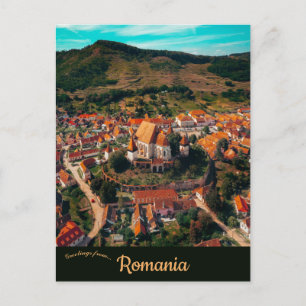 Een Uitzicht van Biertan Roemenië Briefkaart