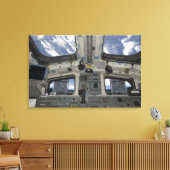 Een uitzicht van binnen in de stuurhut canvas afdruk (Insitu (Woonkamer))