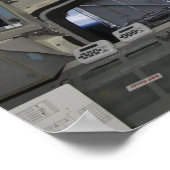 Een uitzicht van binnen in de stuurhut poster (Hoek)