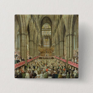 Een Uitzicht van Binnenlandse Zaken van Westminste Vierkante Button 5,1 Cm