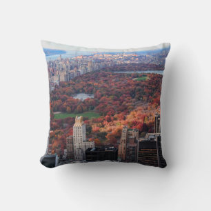 Een uitzicht van boven: Herfst in Central Park 01 Kussen