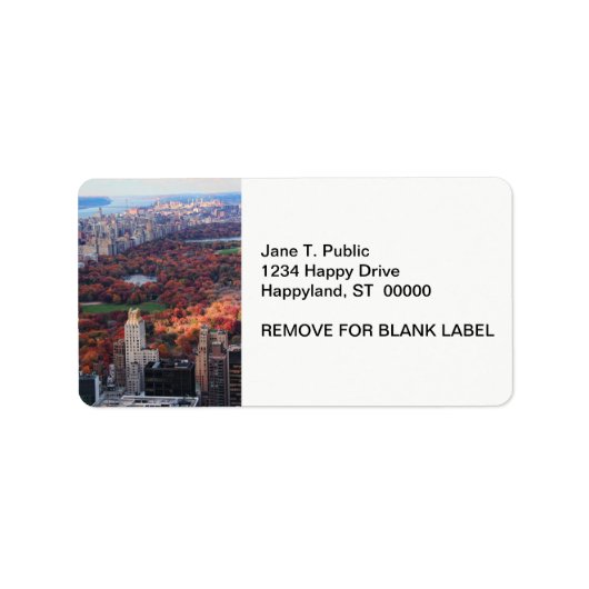 Een uitzicht van bovenaf: herfst in Central Park 0 Etiket (Voorkant)