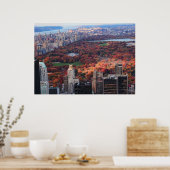 Een uitzicht van bovenaf: herfst in Central Park 0 Poster (Keuken)