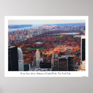 Een uitzicht van bovenaf: Najaar in Central Park 0 Poster