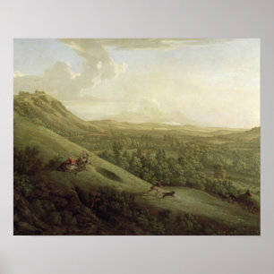 Een Uitzicht van Boxhill, Surrey, met Dorking in d Poster