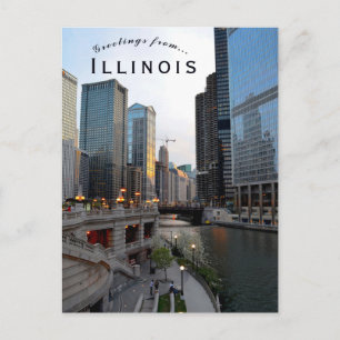 Een Uitzicht van Chicago Illinois USA Briefkaart
