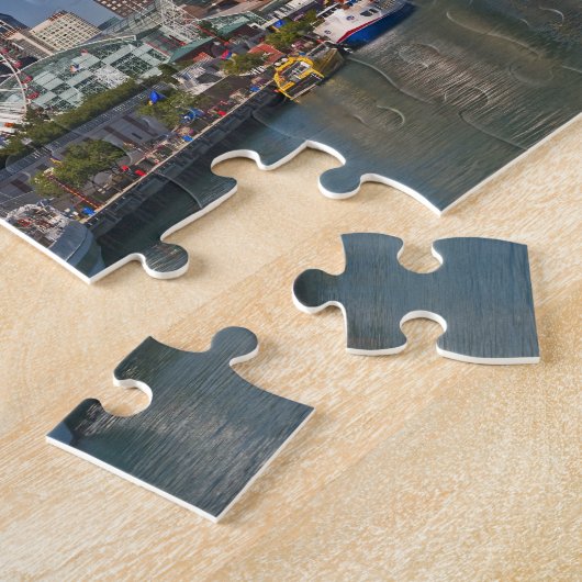 Een uitzicht van Chicago's marine pier 2 Legpuzzel (Zijkant)