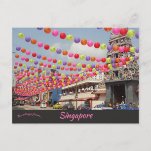 Een Uitzicht van Chinatown Singapore Briefkaart