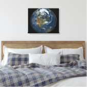 Een uitzicht van de Aarde Canvas Afdruk (Insitu (Slaapkamer))