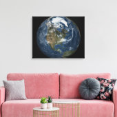 Een uitzicht van de Aarde Canvas Afdruk (Insitu (Woonkamer))
