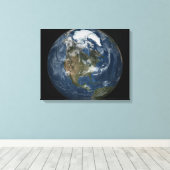 Een uitzicht van de Aarde Canvas Afdruk (Insitu (Houten vloer))