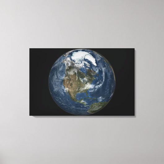 Een uitzicht van de Aarde Canvas Afdruk (Voorkant)