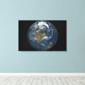 Een uitzicht van de Aarde Canvas Afdruk (Insitu (Houten vloer))