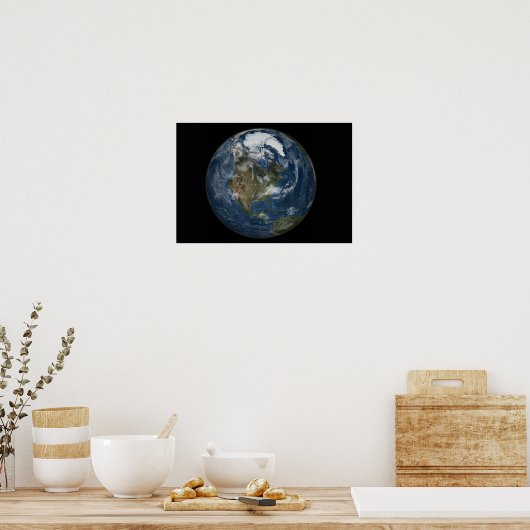 Een uitzicht van de Aarde Poster (Keuken)