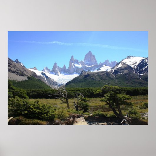 Een Uitzicht van de berg Fitz Roy Poster (Voorkant)