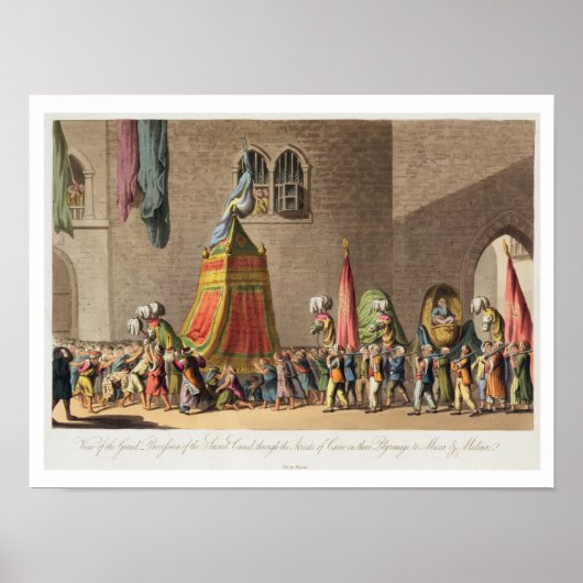 Een Uitzicht van de Grote Processie van het Sacred Poster (Voorkant)