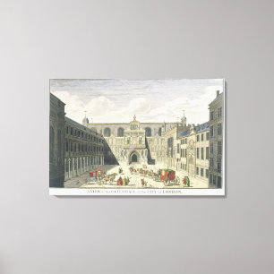 Een Uitzicht van de Guild Hall of the City of Lond Canvas Afdruk