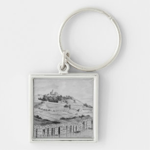 Een uitzicht van de haven van Lyon Sleutelhanger