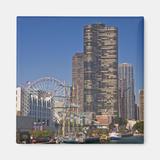 Een uitzicht van de marine van Chicago Magneet (Voorkant)