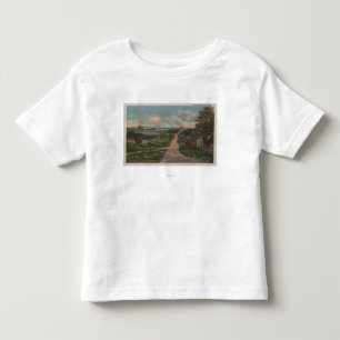 Een Uitzicht van de oude Cape Cod Lane Kinder Shirts