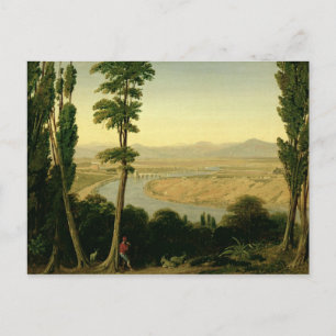 Een Uitzicht van de Tiber en de Romeinse Campagna Briefkaart