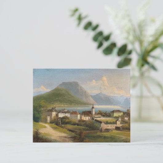 Een Uitzicht van Gmunden | Johann Wilhelm Jankowsk Briefkaart (Staand voorkant)