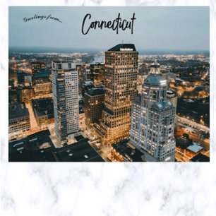 Een Uitzicht van Hartford Connecticut Briefkaart