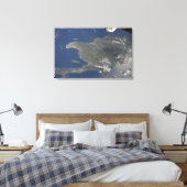 Een uitzicht van het Caribische eiland Hispaniola Canvas Afdruk (Insitu (Slaapkamer))