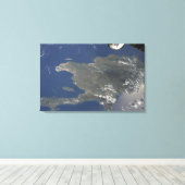 Een uitzicht van het Caribische eiland Hispaniola Canvas Afdruk (Insitu (Houten vloer))