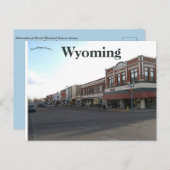 Een Uitzicht van het centrum Laramie Wyoming Briefkaart (Voorkant / Achterkant)