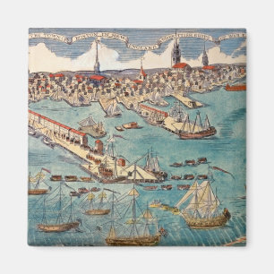 Een Uitzicht van het deel van de stad Boston Magneet