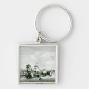 Een Uitzicht van het eiland Saint Lucie Sleutelhanger